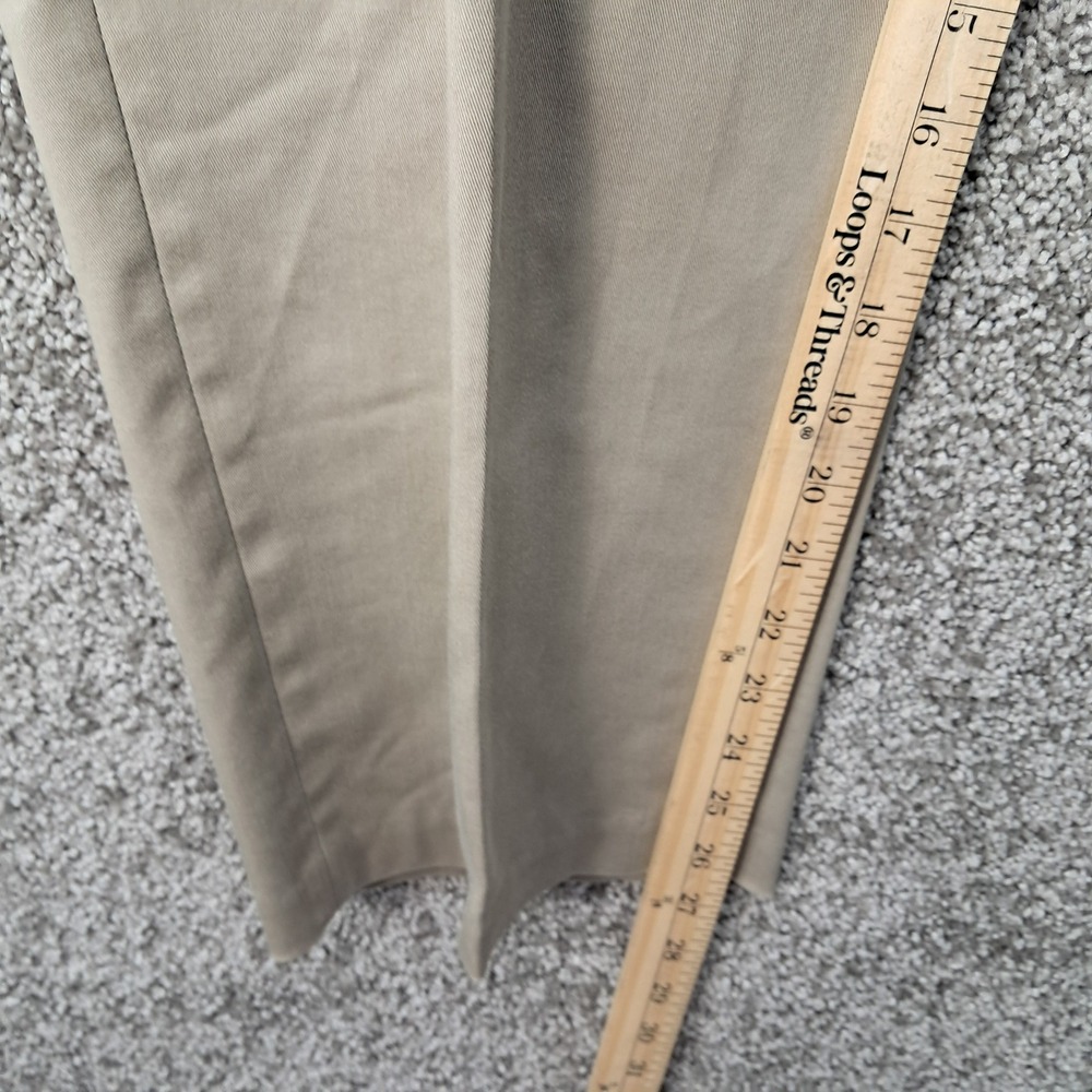 Haggar Mens Iron Free Premium Khaki Classic Fit Tan Pants Actual Size 38x26.5 - Picture 9 of 11